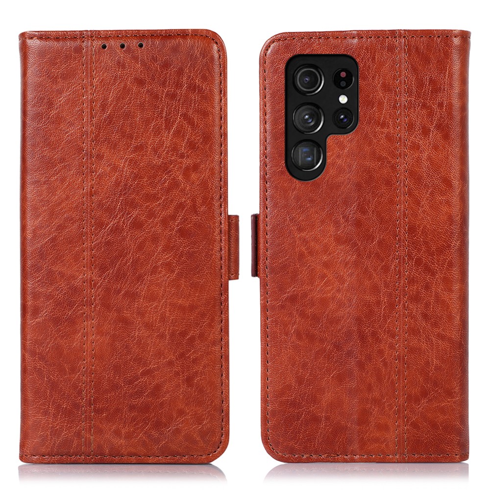  Samsung Galaxy S22 Ultra Fodral Crazy Horse Brun