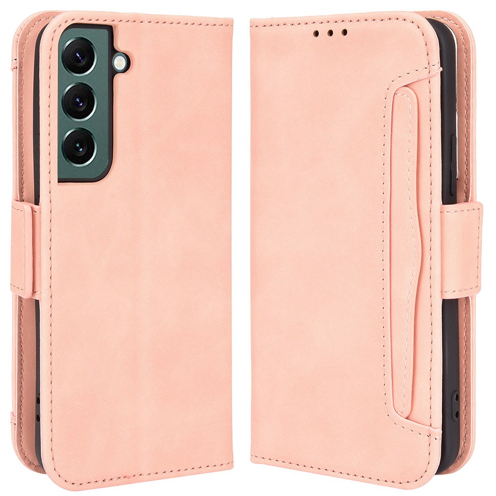  Samsung Galaxy S22 Plus Fodral Avtagbart Kortfodral Ljus Rosa