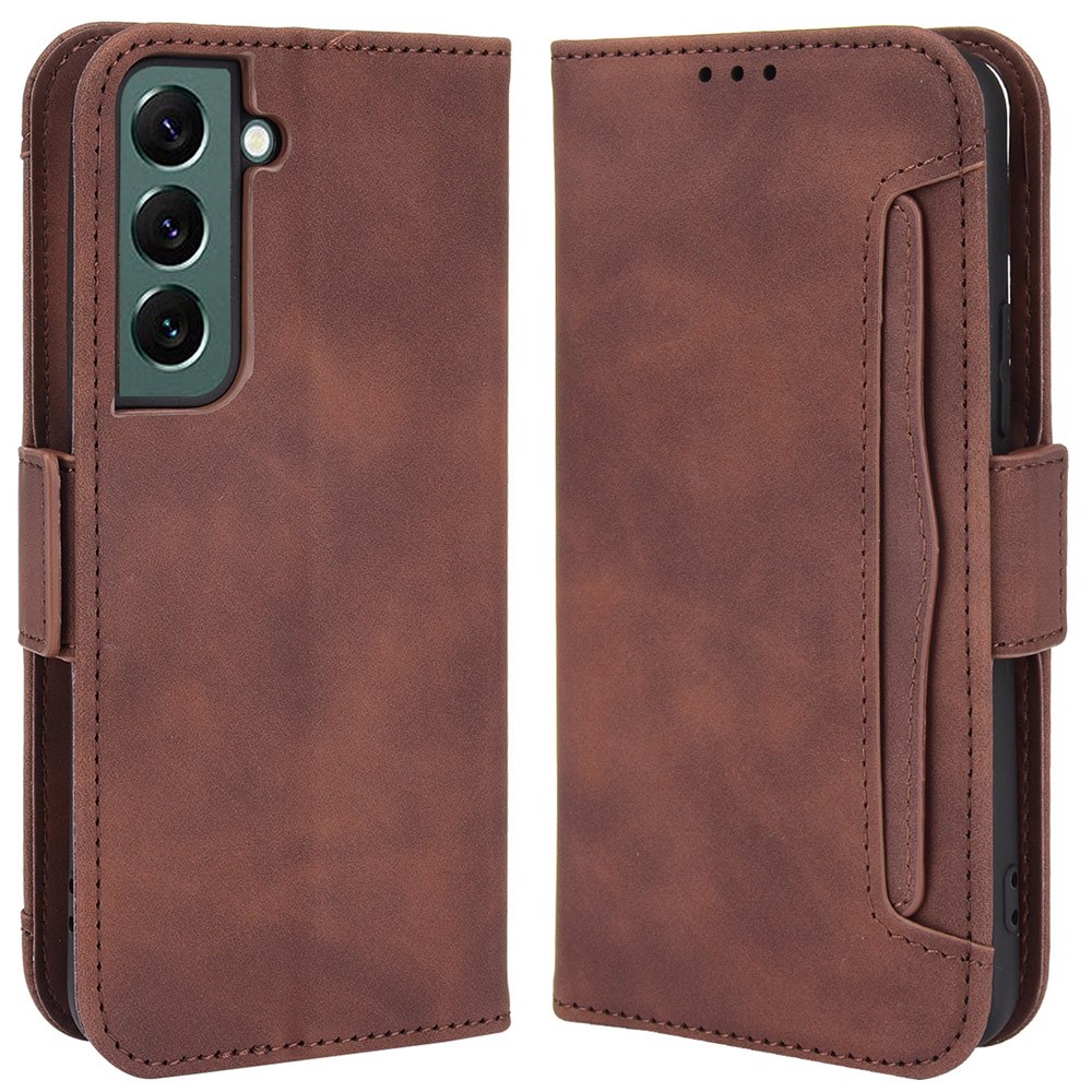  Samsung Galaxy S22 Plus Fodral Avtagbart Kortfodral Brun