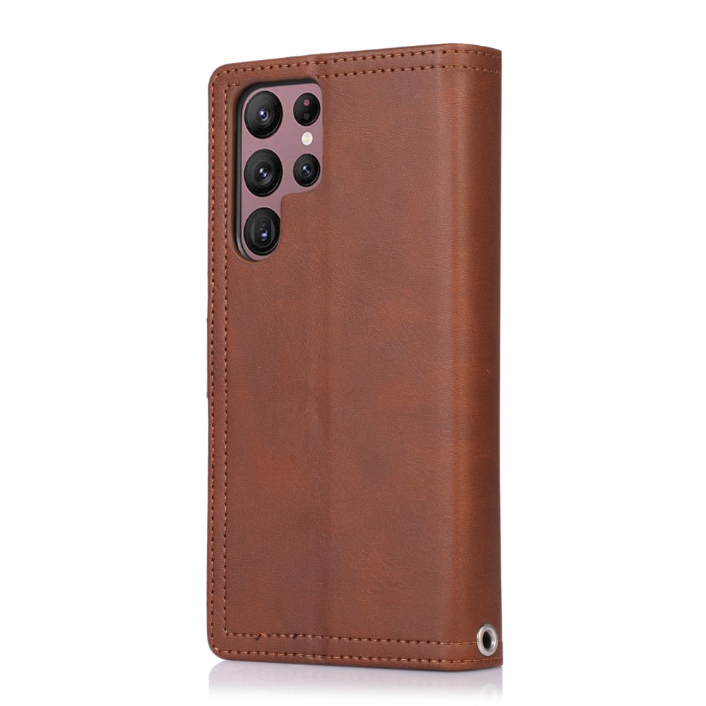  Samsung Galaxy S22 Ultra Fodral Multifunktionellt Brun