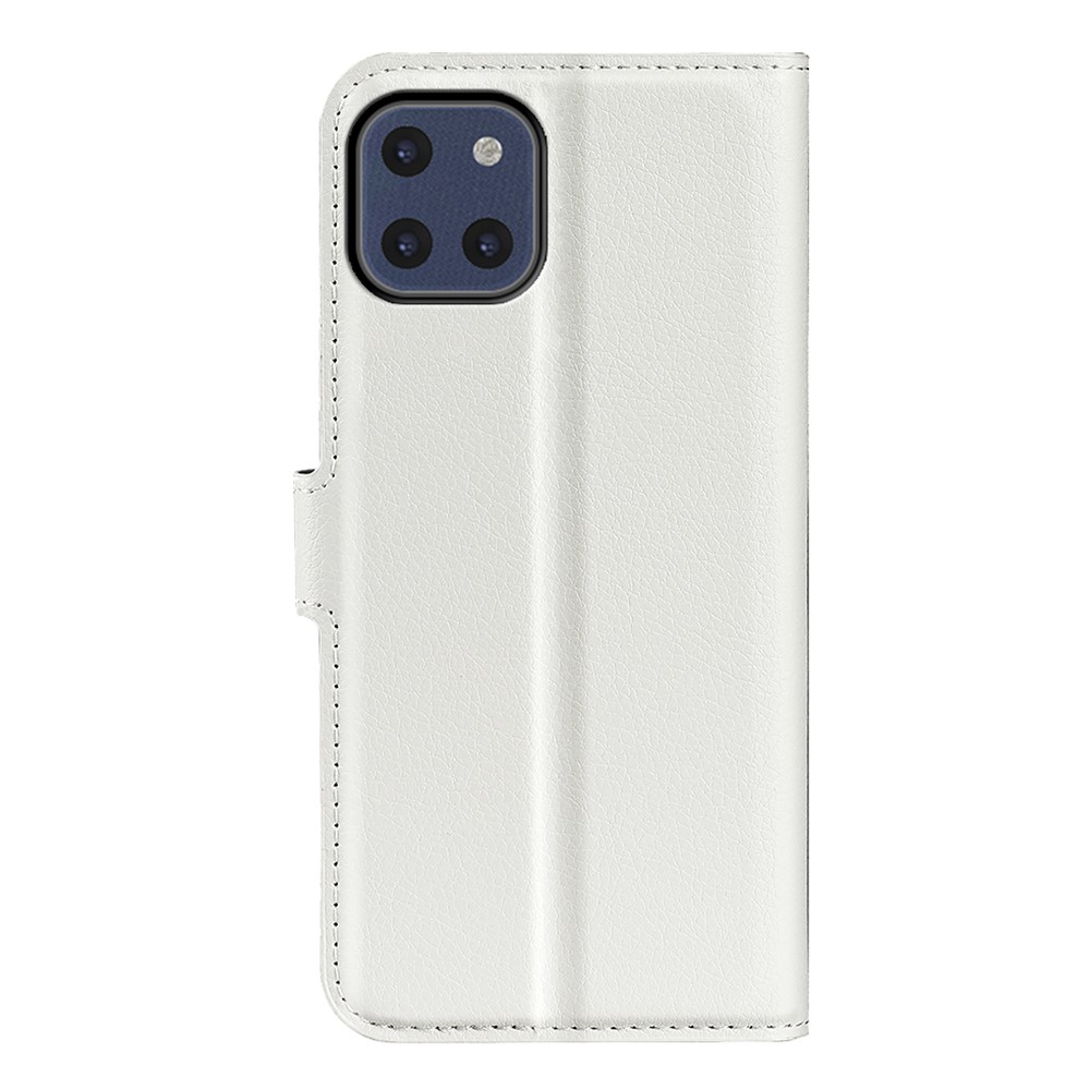  Samsung Galaxy A03 Fodral Litchi Läder Vit