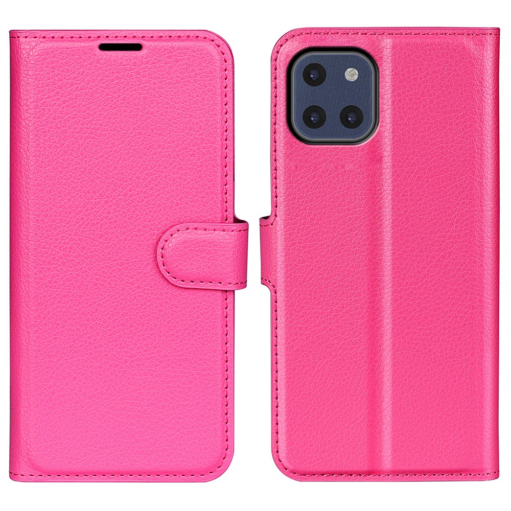  Samsung Galaxy A03 Fodral Litchi Läder Rosa
