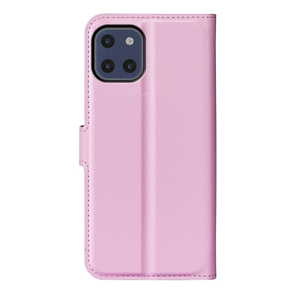  Samsung Galaxy A03 Fodral Litchi Läder Ljus Rosa