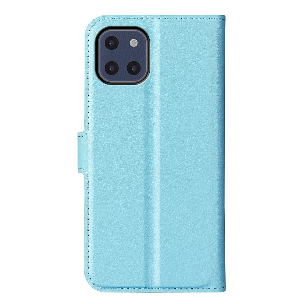  Samsung Galaxy A03 Fodral Litchi Läder Ljus Blå