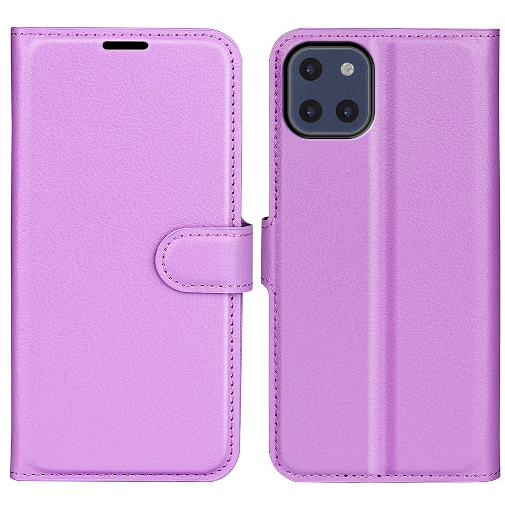  Samsung Galaxy A03 Fodral Litchi Läder Lila