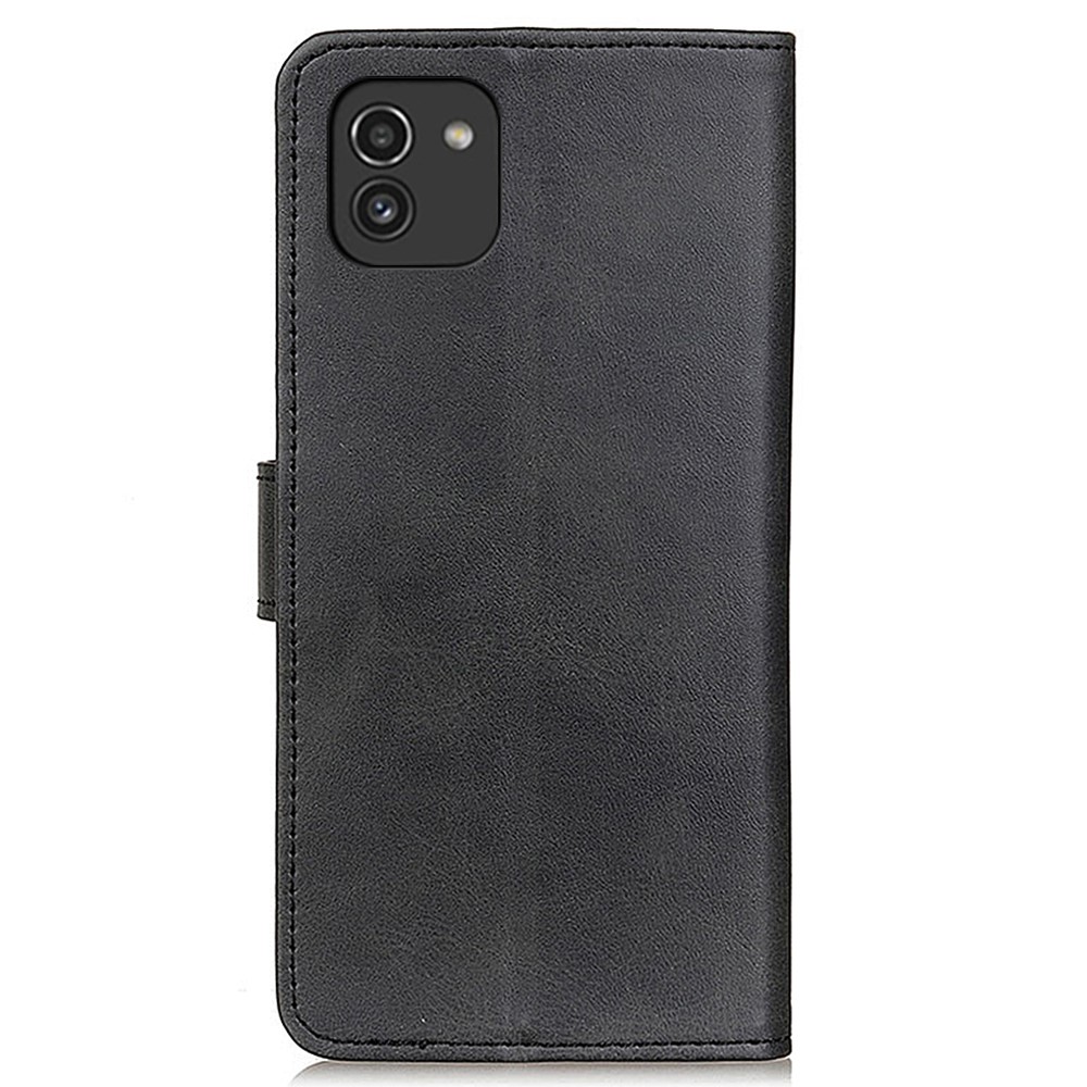  Samsung Galaxy A03 Fodral Solid Läder Svart