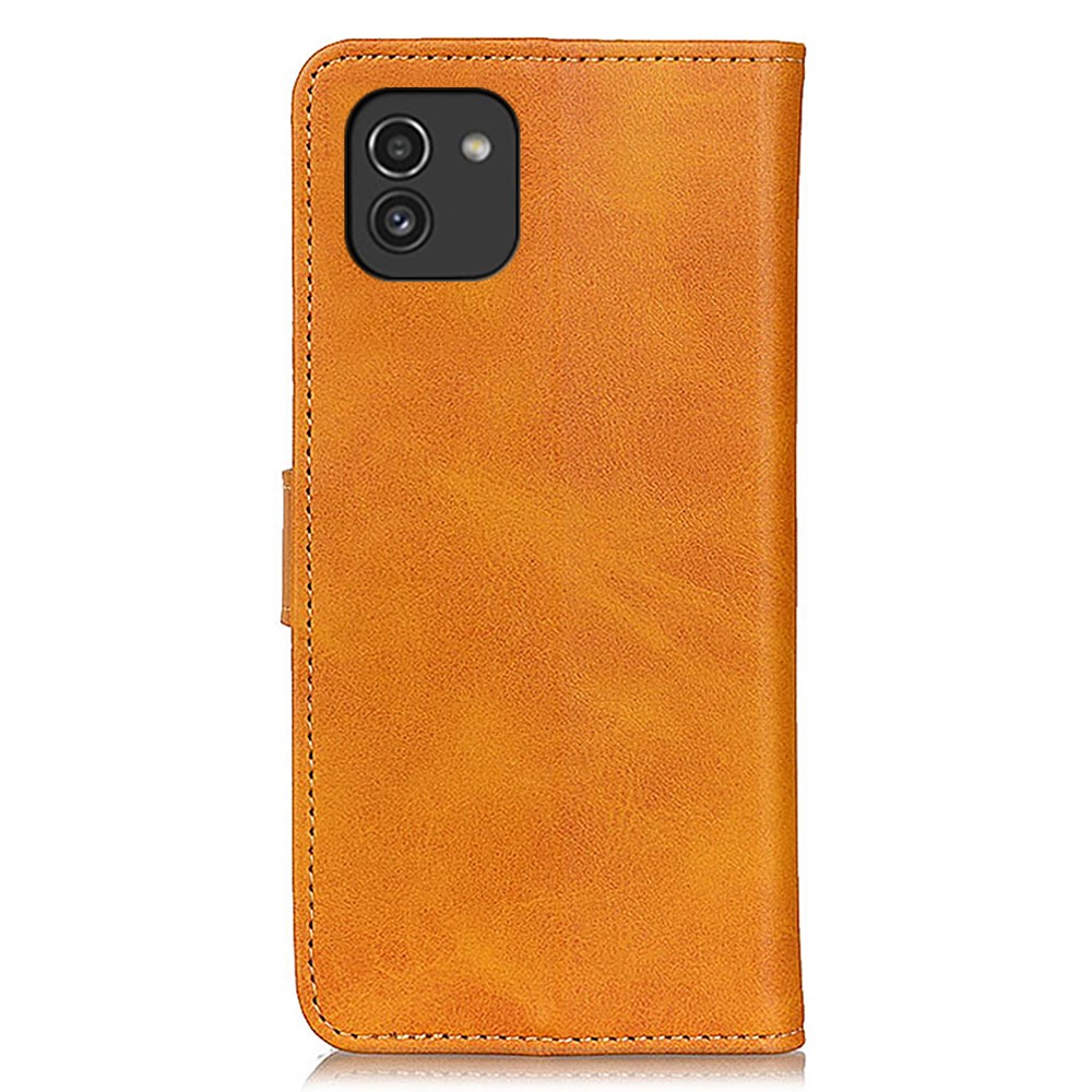  Samsung Galaxy A03 Fodral Solid Läder Brun