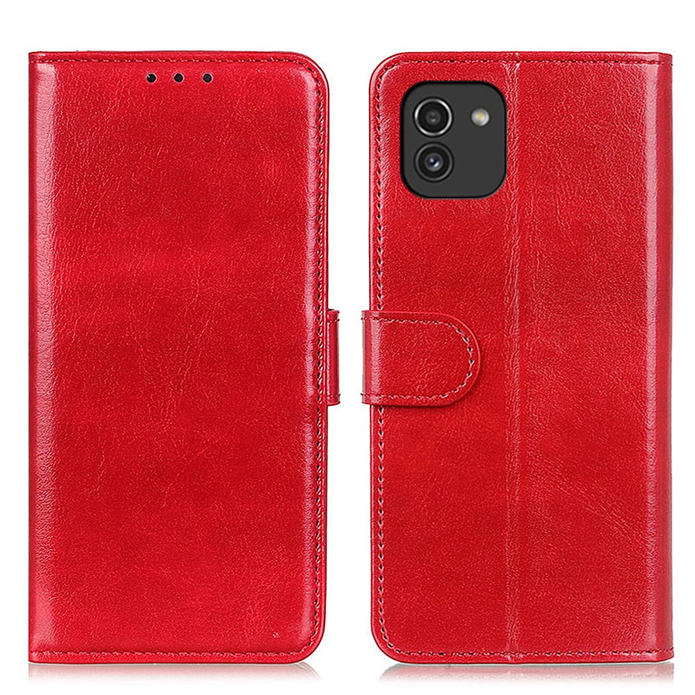  Samsung Galaxy A03 Fodral Crazy Horse Röd