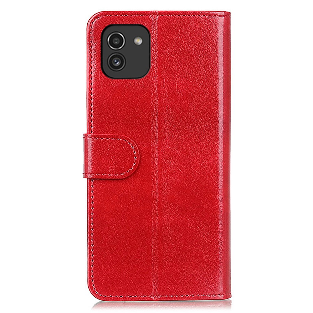  Samsung Galaxy A03 Fodral Crazy Horse Röd