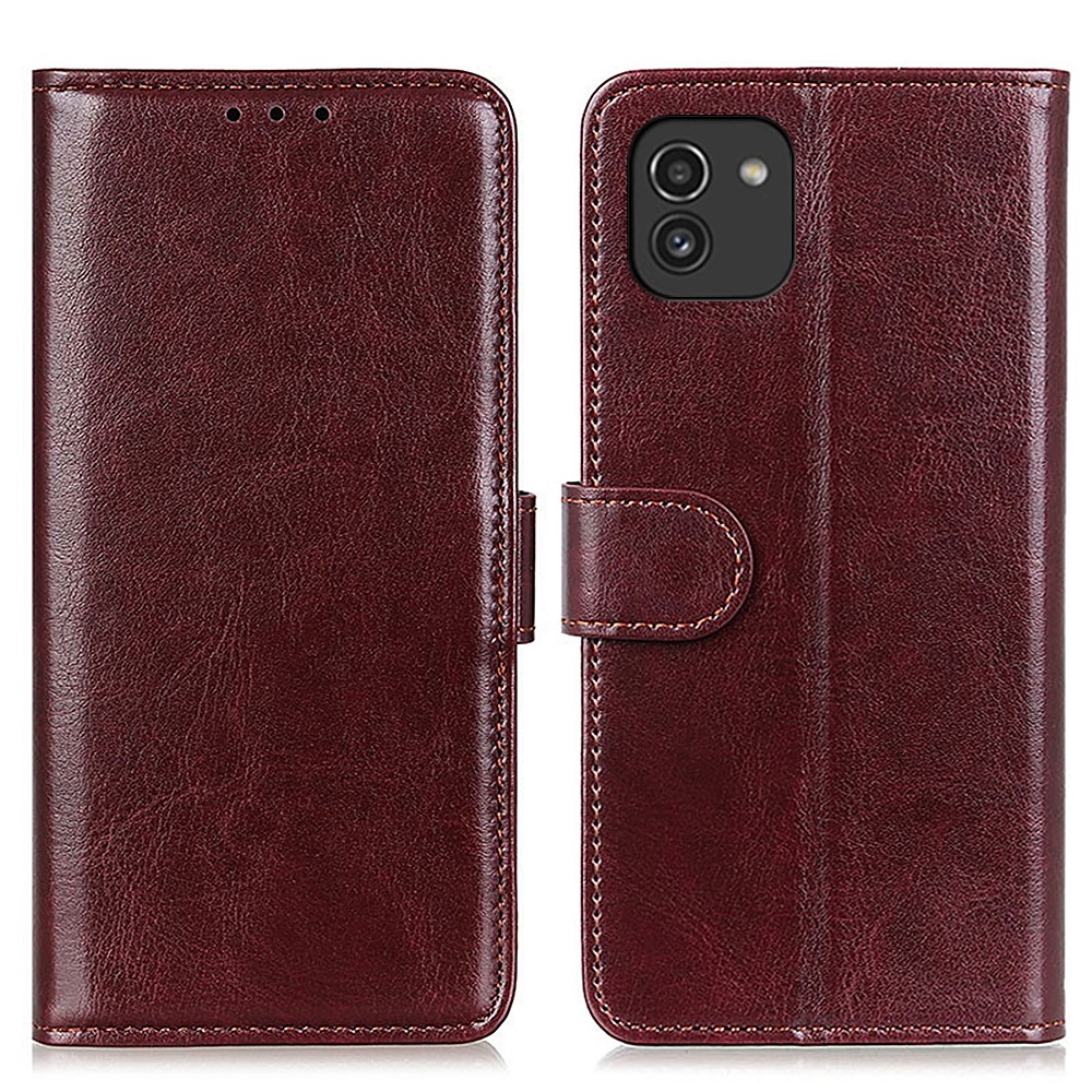  Samsung Galaxy A03 Fodral Crazy Horse Brun