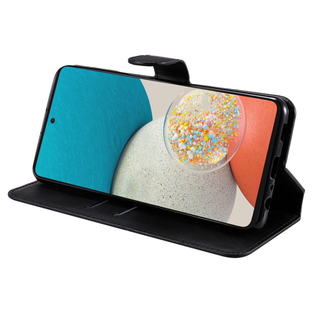  Samsung Galaxy A53 5G Fodral Solid Läder Svart