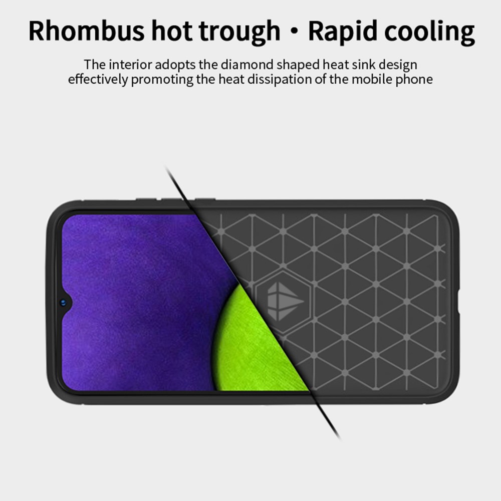 MOFI MOFI Samsung Galaxy A03 Skal Borstad Stål Textur Röd
