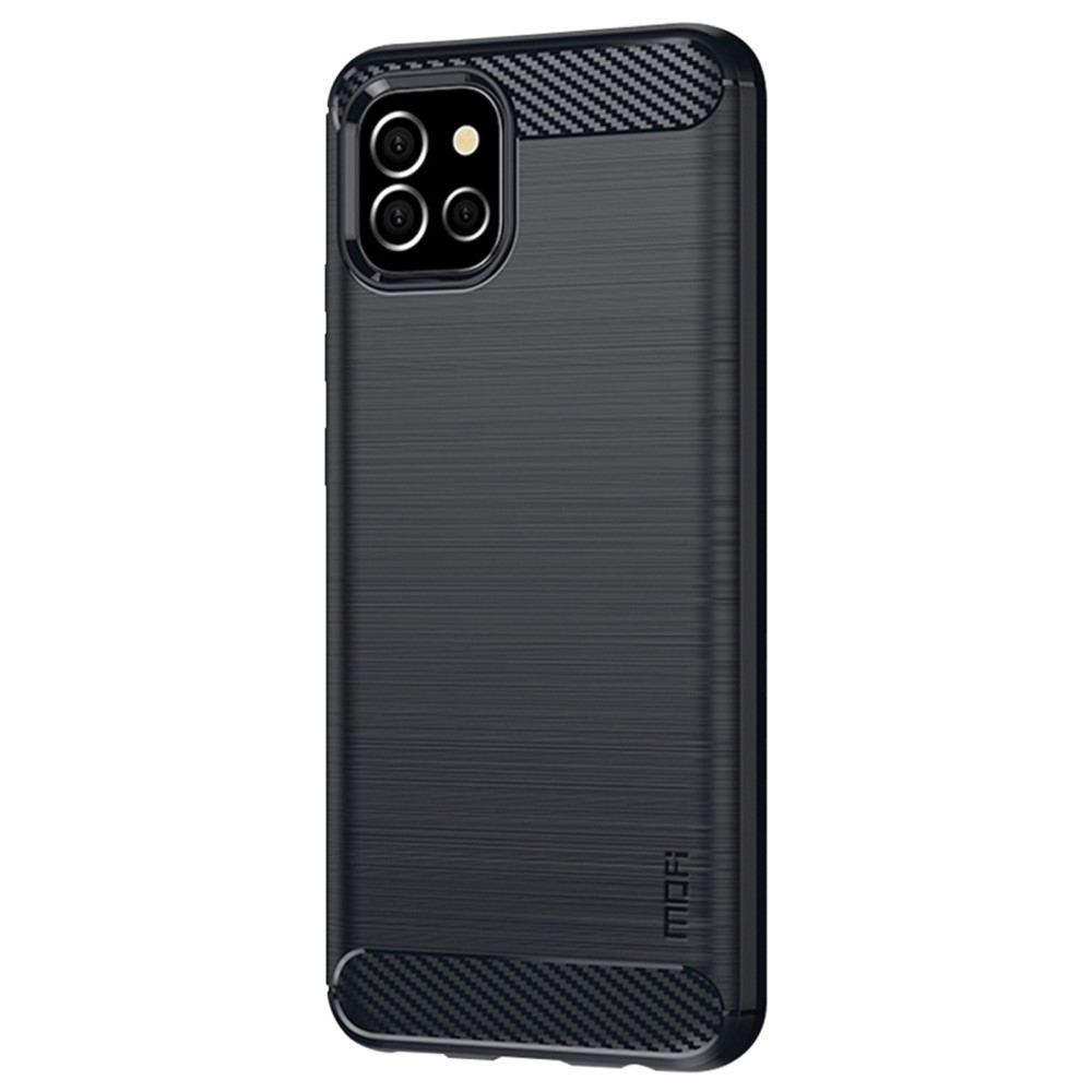 MOFI MOFI Samsung Galaxy A03 Skal Borstad Stål Textur Blå