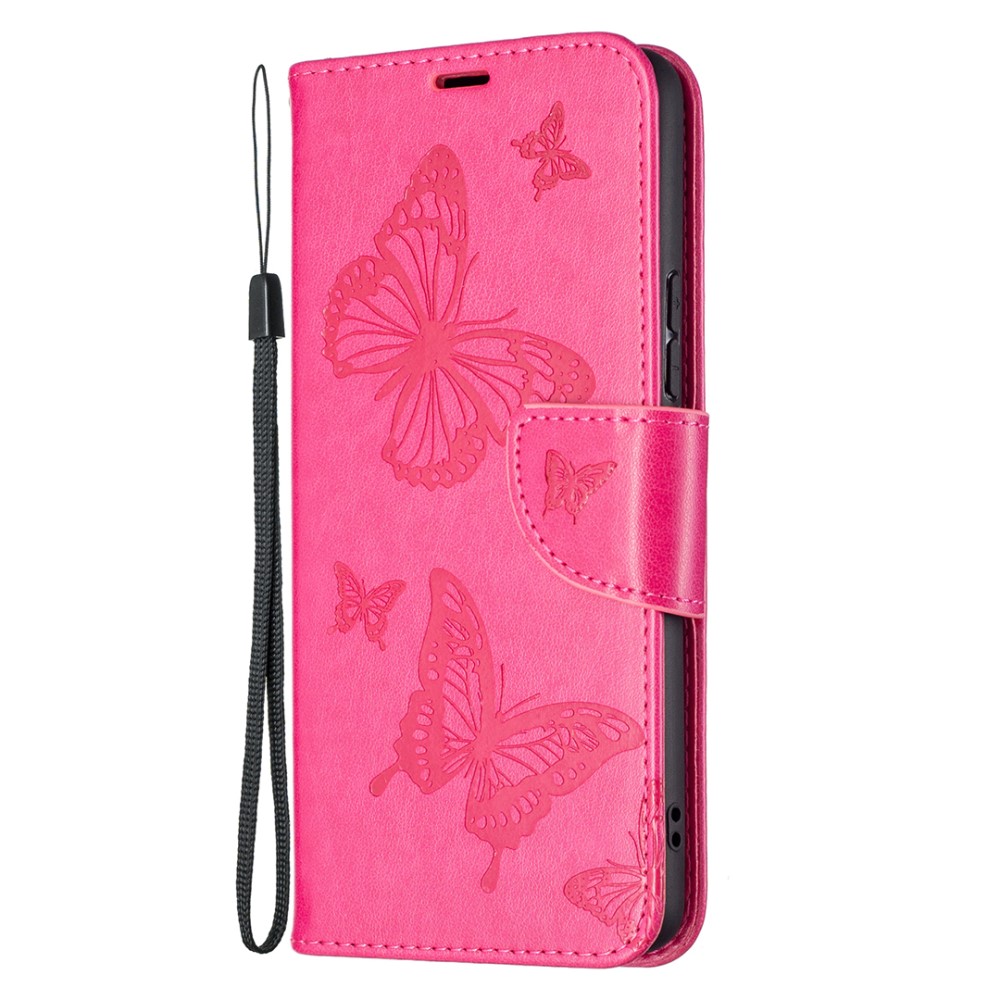  Samsung Galaxy A53 5G Fodral Tryckta Fjärilar Rosa