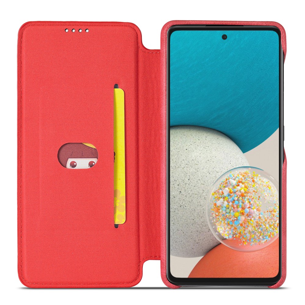 LC.IMEEKE LC.IMEEKE Samsung Galaxy A53 5G Fodral Retro Flip Röd