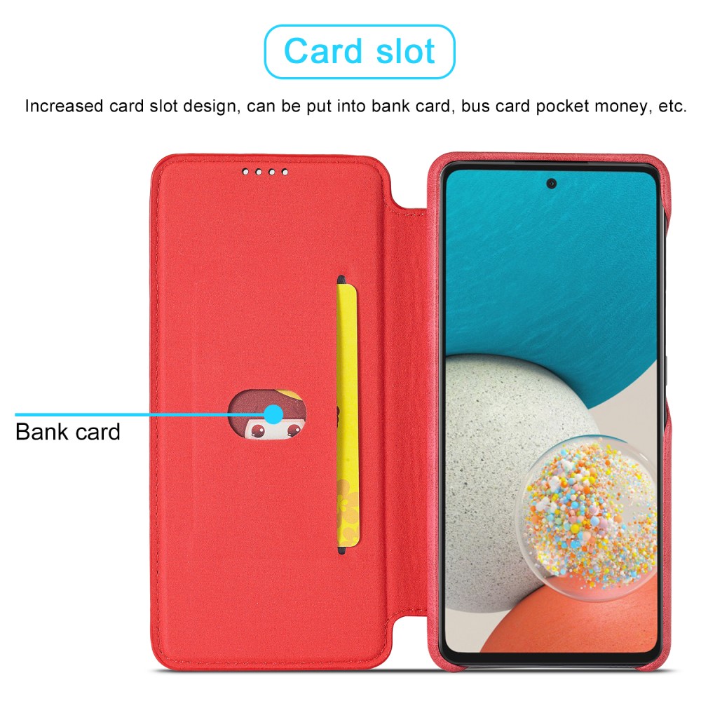 LC.IMEEKE LC.IMEEKE Samsung Galaxy A53 5G Fodral Retro Flip Röd