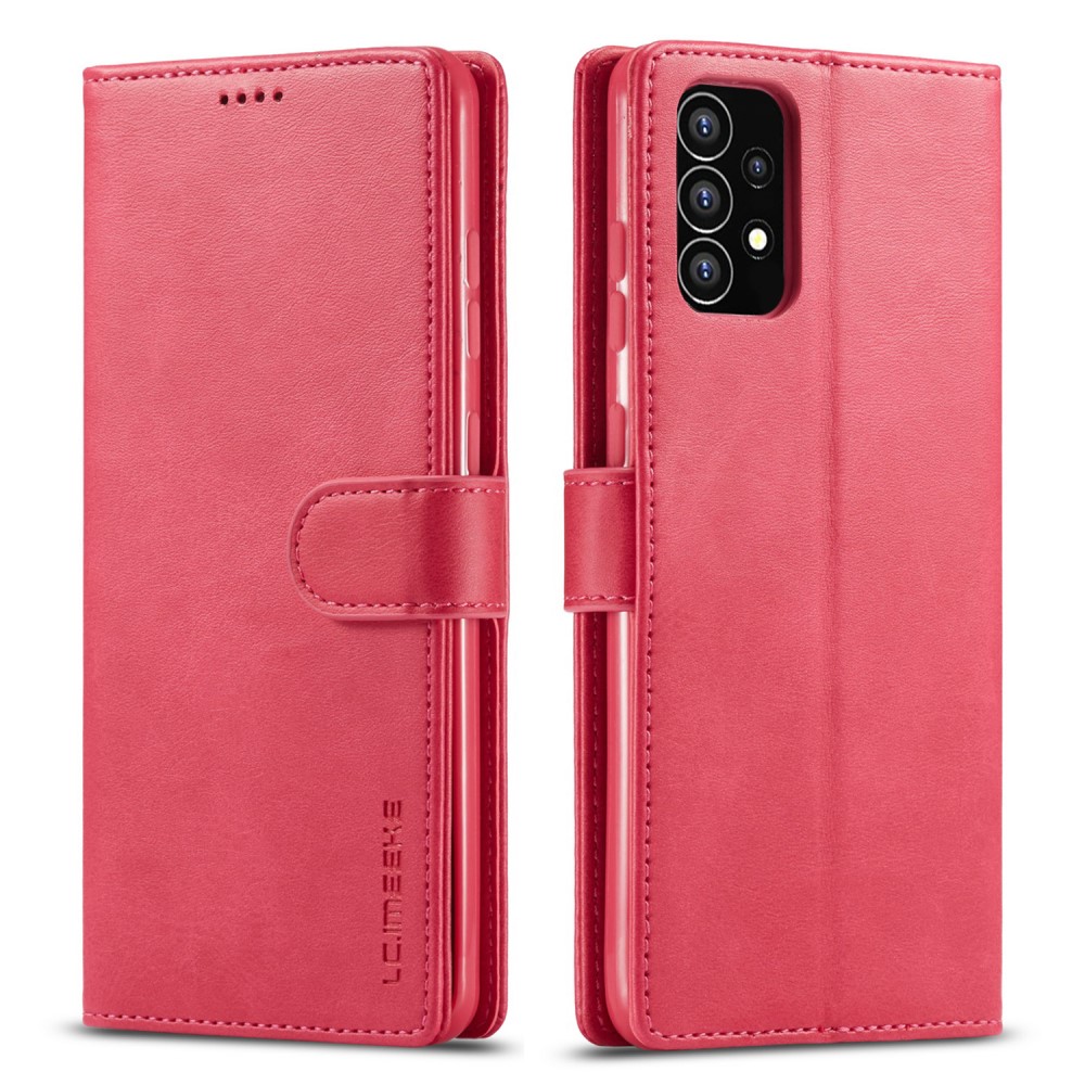 LC.IMEEKE LC.IMEEKE Samsung Galaxy A53 5G Fodral Läder Röd/Rosa