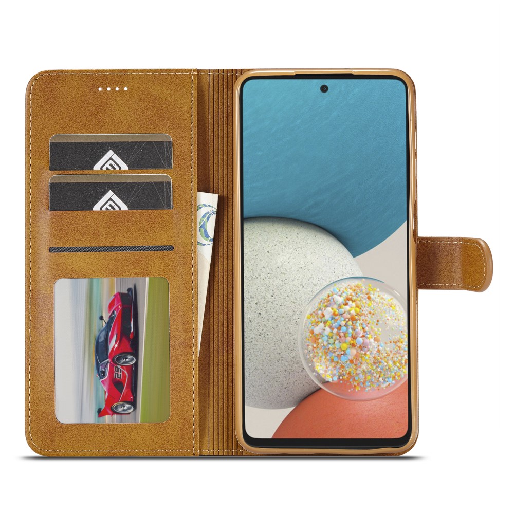 LC.IMEEKE LC.IMEEKE Samsung Galaxy A53 5G Fodral Läder Brun