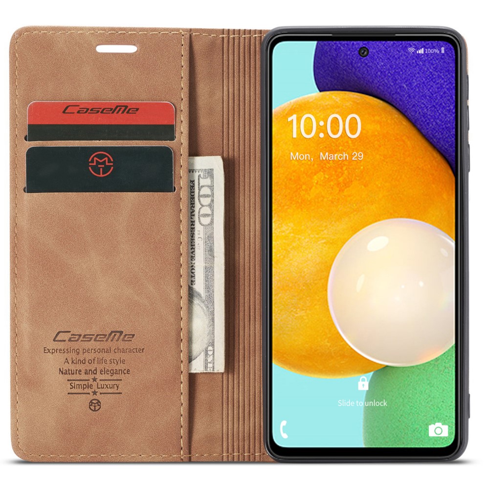 CASEME CASEME Samsung Galaxy A53 5G Fodral Retro Läder Brun
