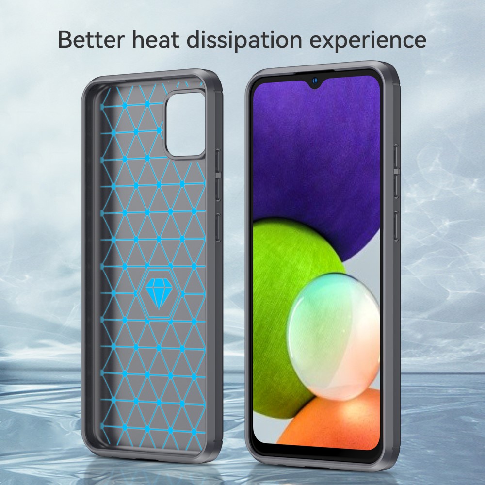  Samsung Galaxy A03 Skal Borstad Stål Textur Grå