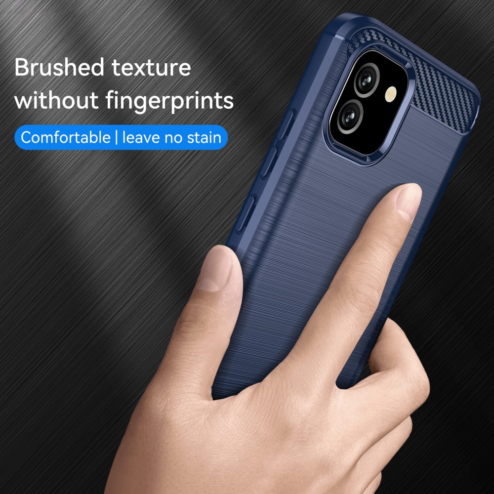  Samsung Galaxy A03 Skal Borstad Stål Textur Blå
