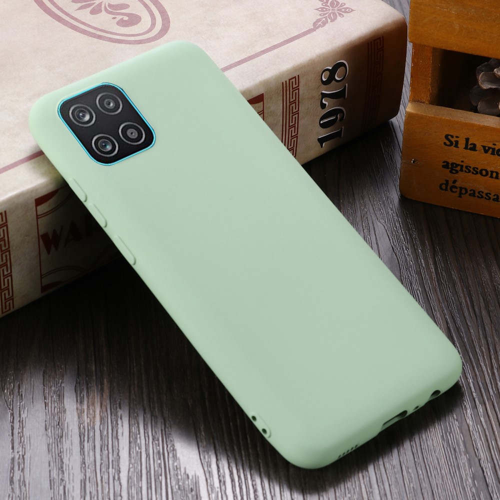  Samsung Galaxy A03 Skal Liquid Silikon Med Strap Grön