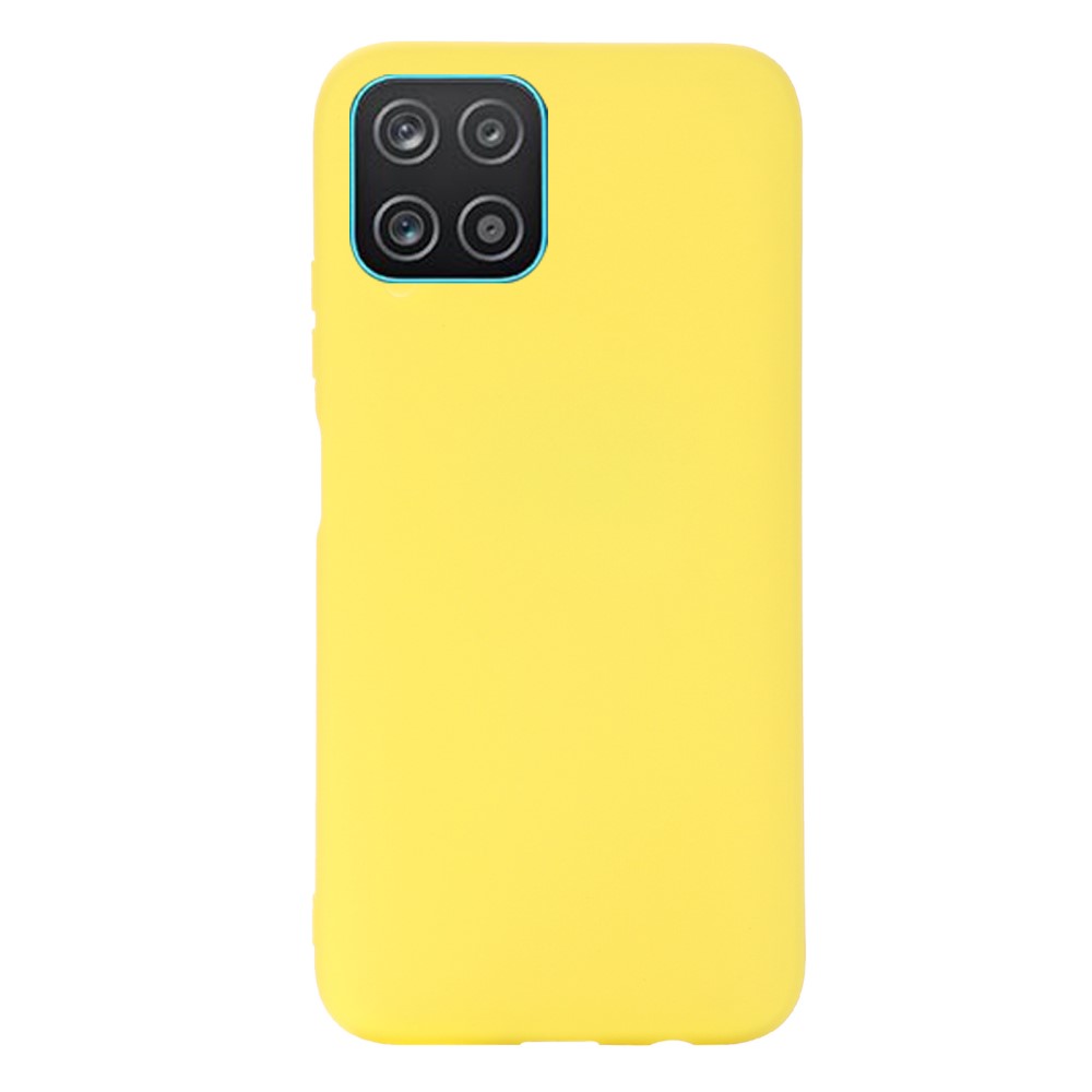  Samsung Galaxy A03 Skal Liquid Silikon Med Strap Gul