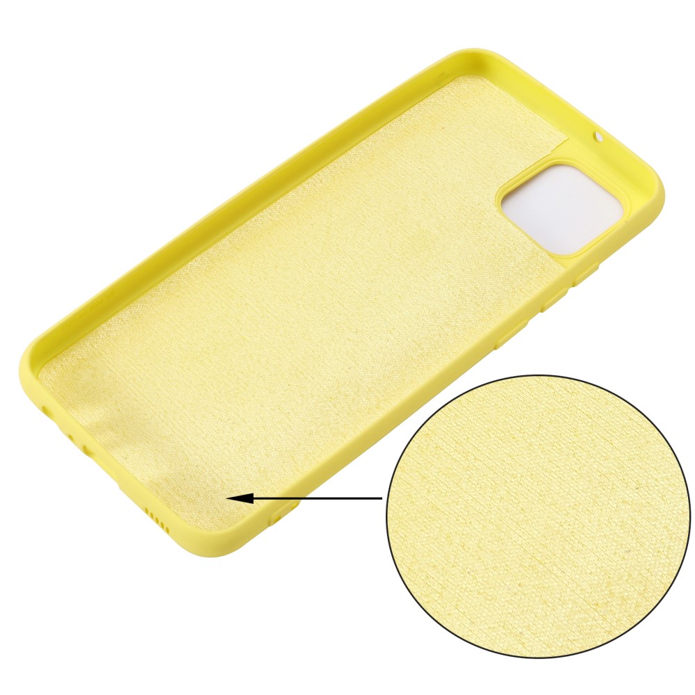  Samsung Galaxy A03 Skal Liquid Silikon Med Strap Gul