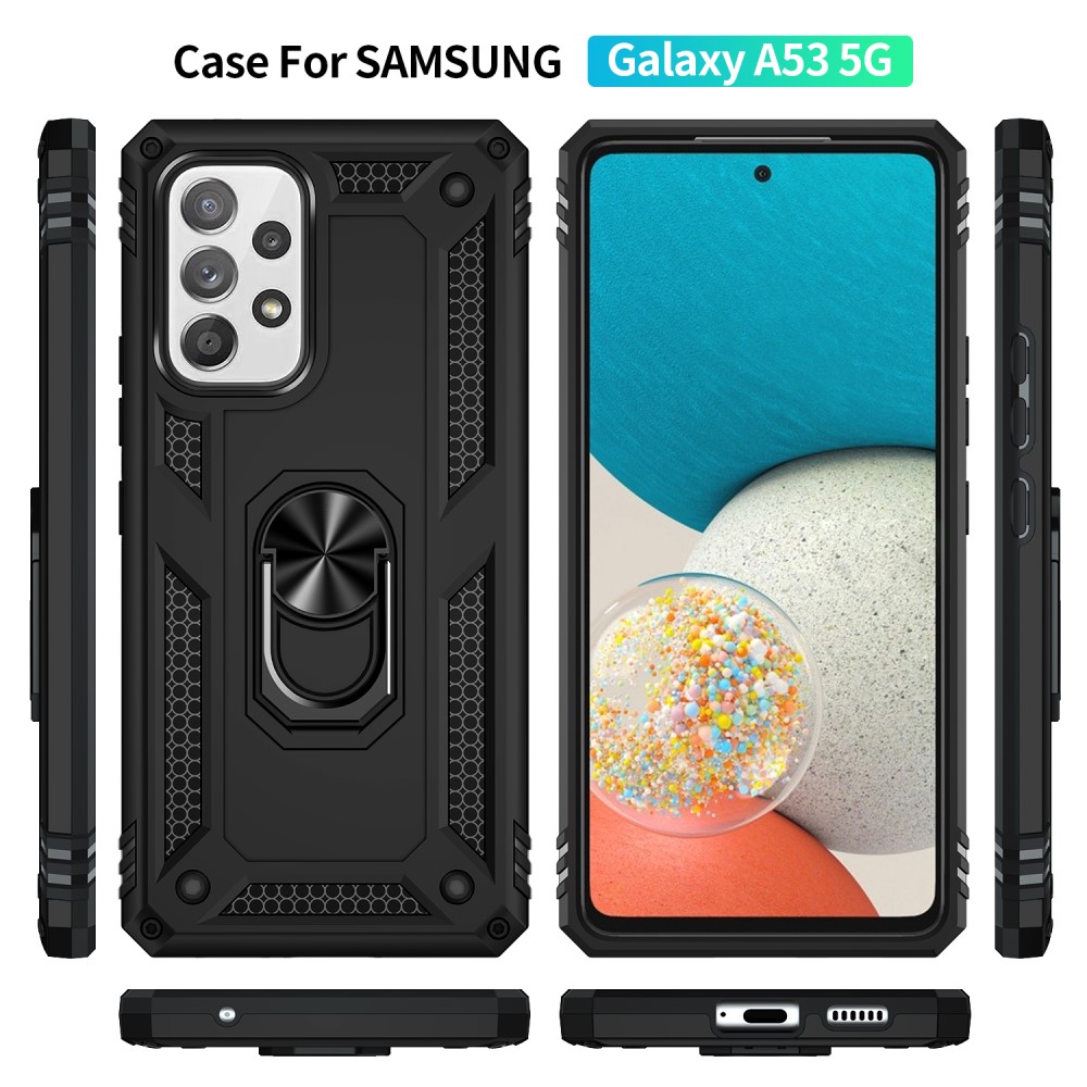  Samsung Galaxy A53 5G Skal Armor Hybrid Ring Svart