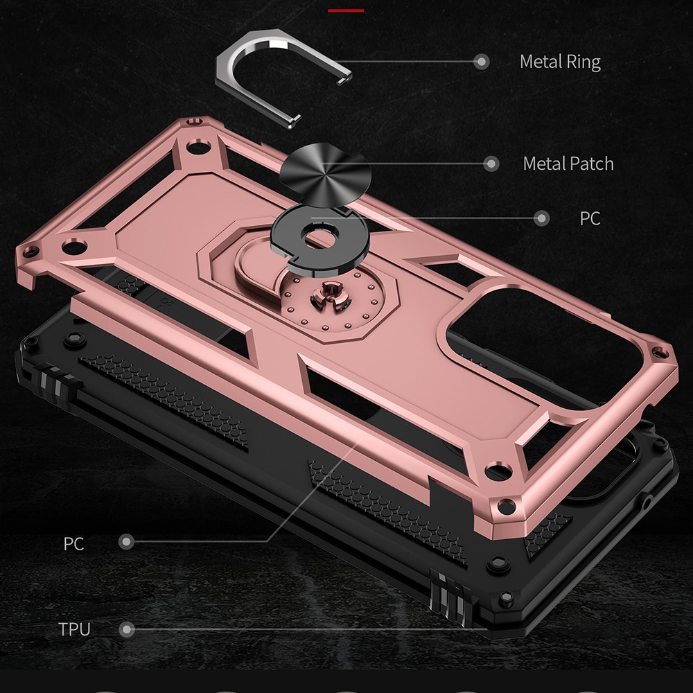  Samsung Galaxy A53 5G Skal Armor Hybrid Ring Roséguld