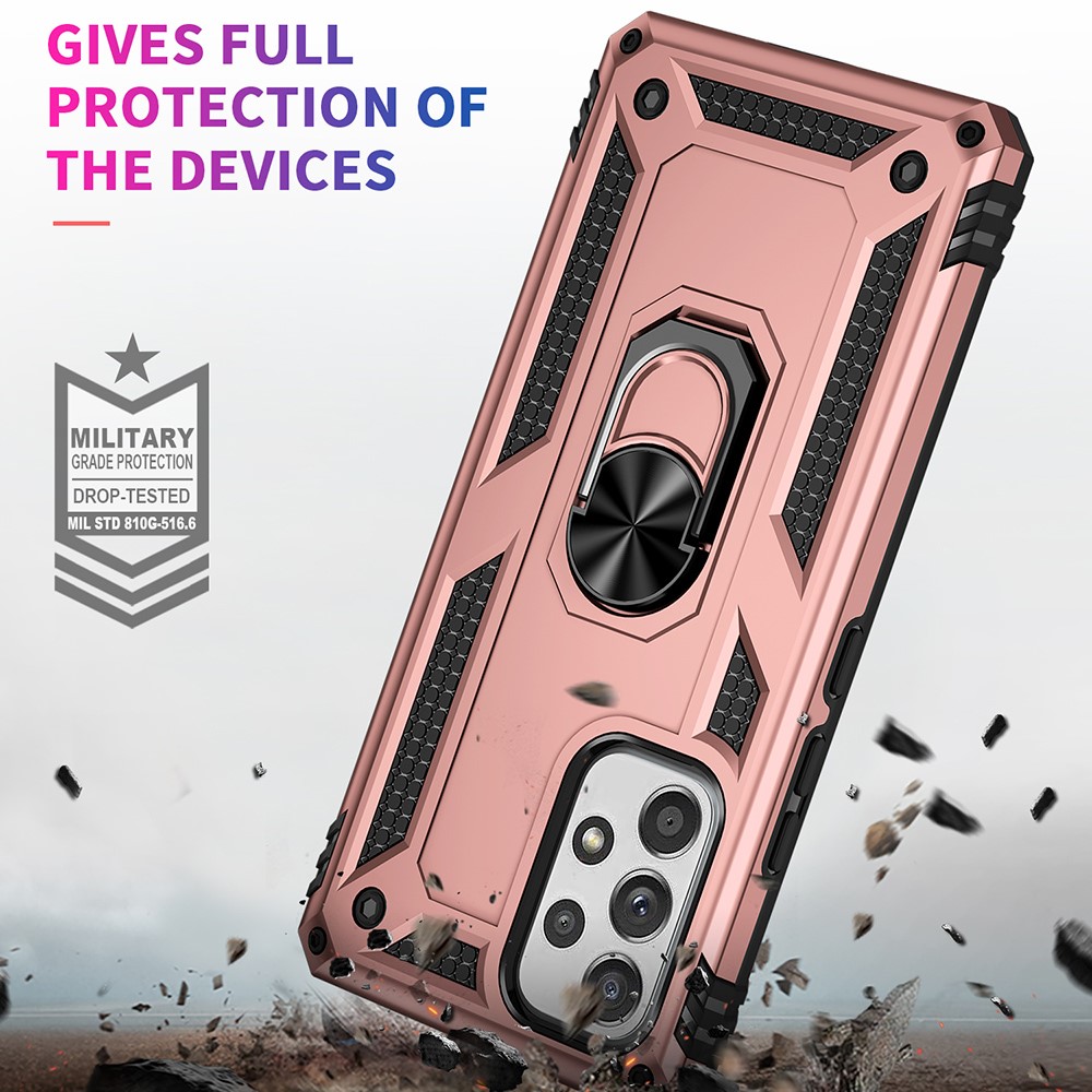  Samsung Galaxy A53 5G Skal Armor Hybrid Ring Roséguld