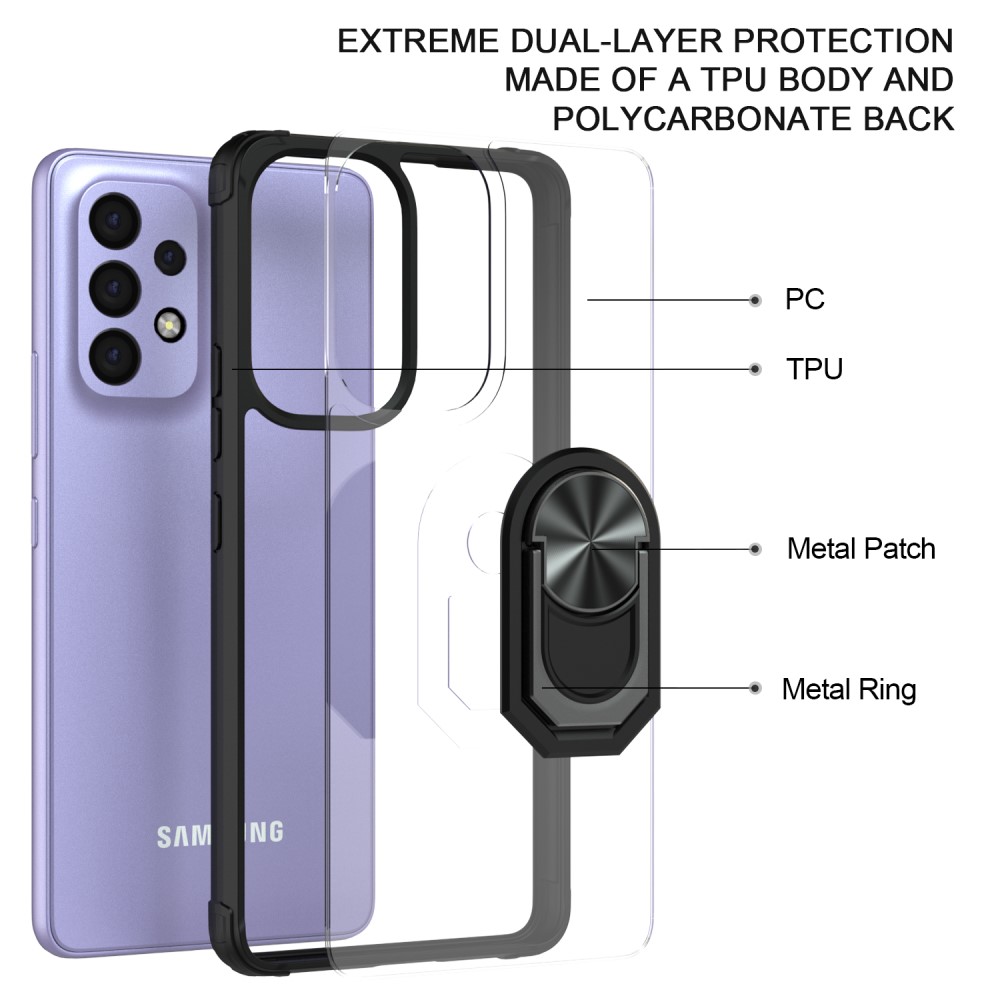 Samsung Galaxy A53 5G Skal Shockproof Ring Svart