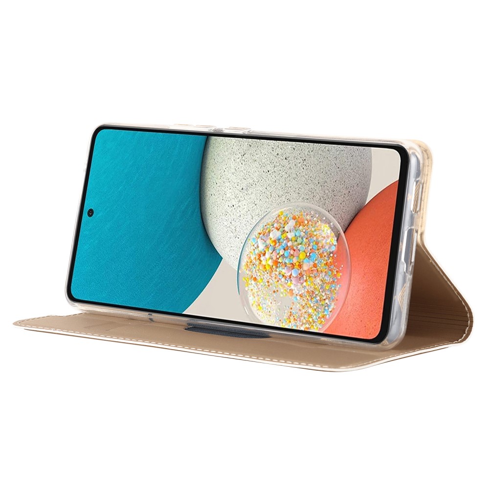  Samsung Galaxy A53 5G Fodral Flip Skin Touch Guld