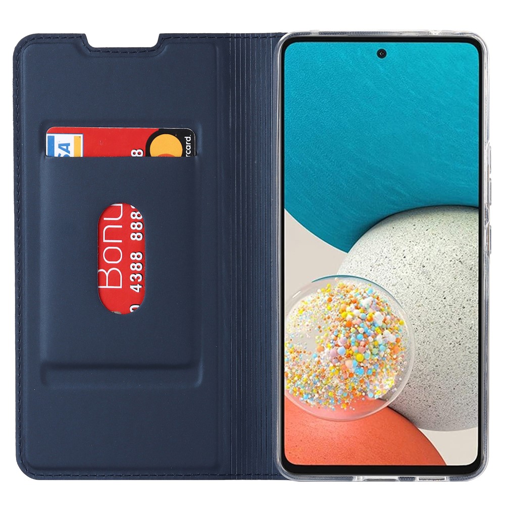  Samsung Galaxy A53 5G Fodral Flip Skin Touch Blå