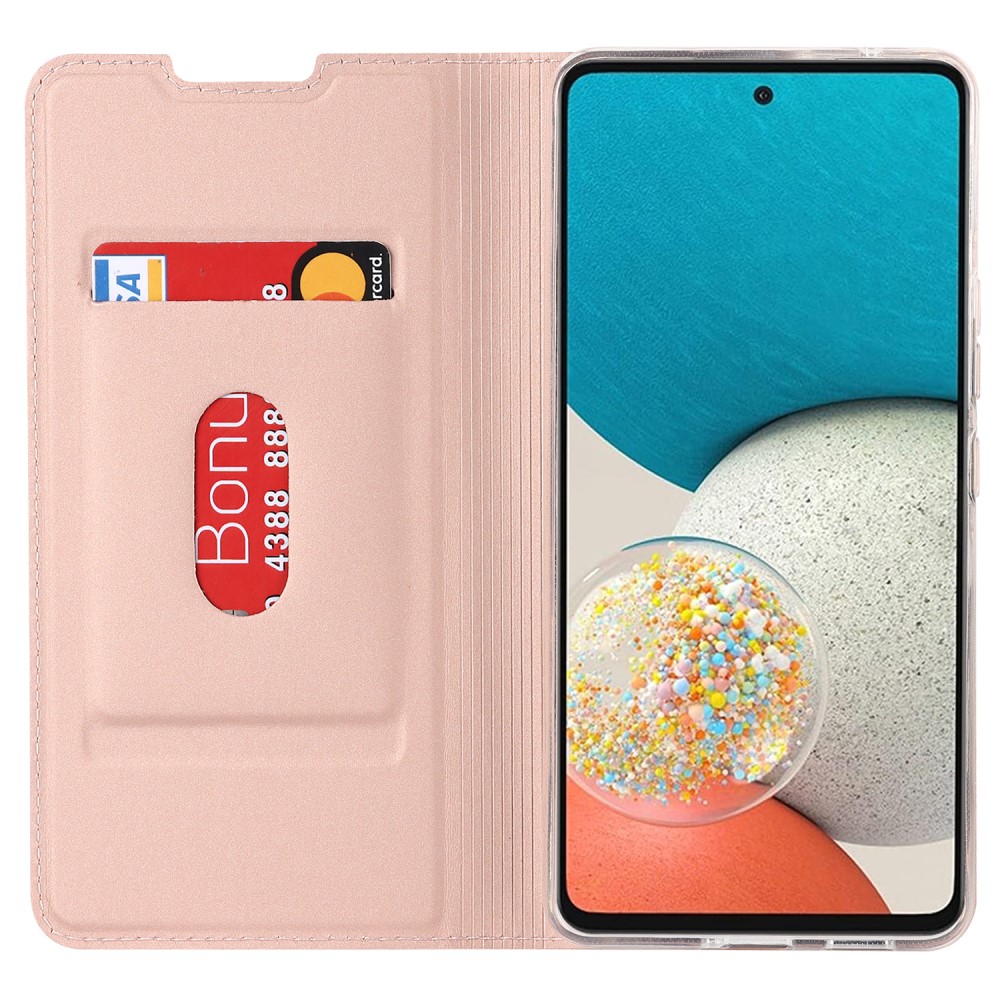  Samsung Galaxy A53 5G Fodral Flip Skin Touch Roséguld