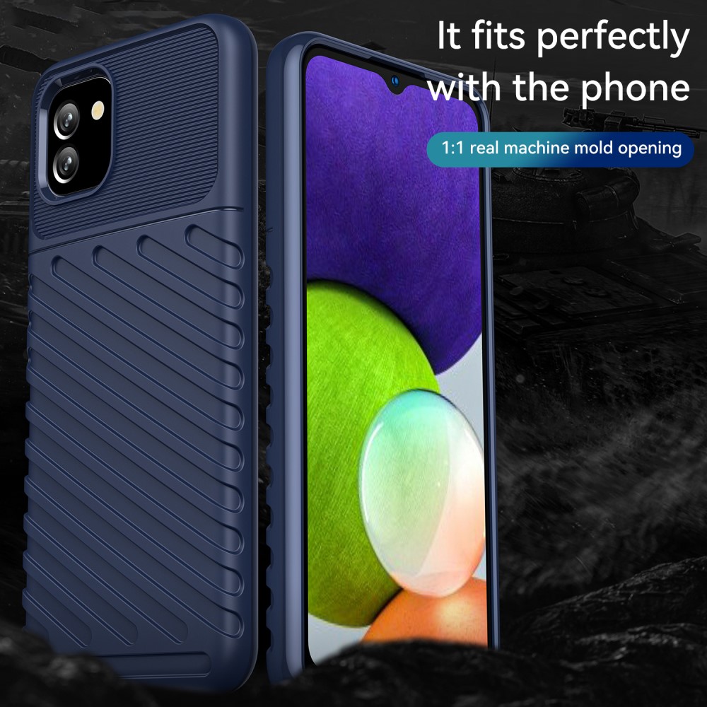  Samsung Galaxy A03 Skal Twill Textur Blå