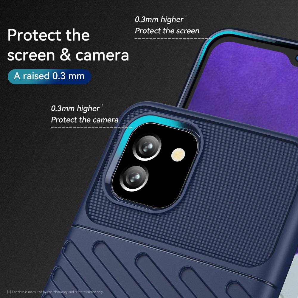  Samsung Galaxy A03 Skal Twill Textur Blå