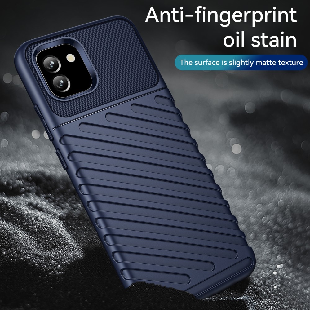  Samsung Galaxy A03 Skal Twill Textur Blå