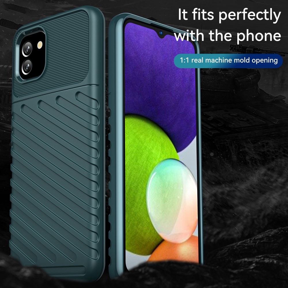  Samsung Galaxy A03 Skal Twill Textur Grön