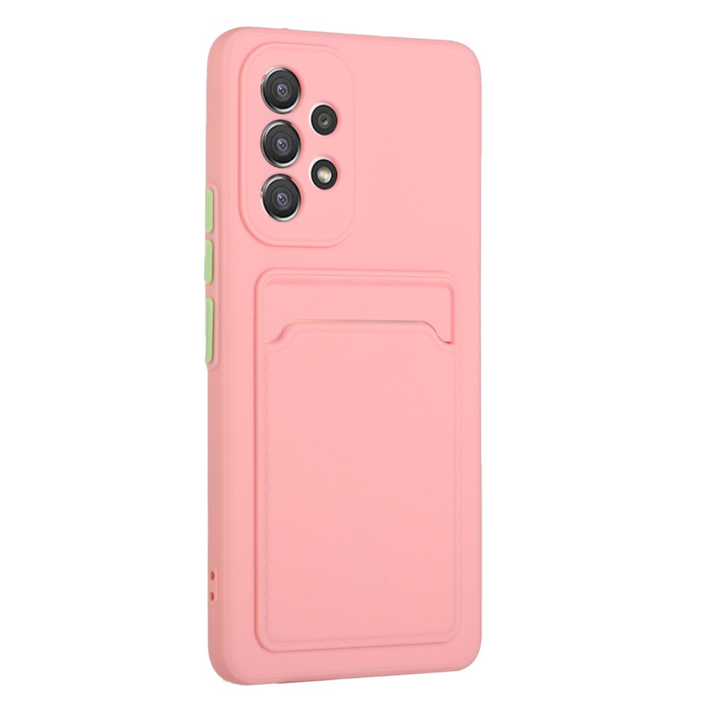  Samsung Galaxy A53 5G Skal TPU Kortfack Rosa