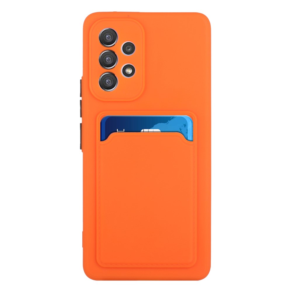  Samsung Galaxy A53 5G Skal TPU Kortfack Orange