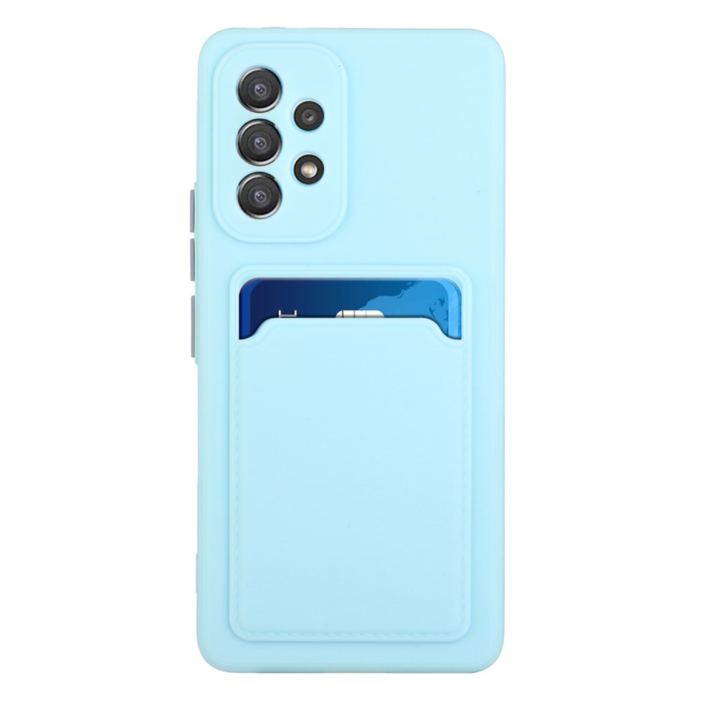  Samsung Galaxy A53 5G Skal TPU Kortfack Ljus Blå