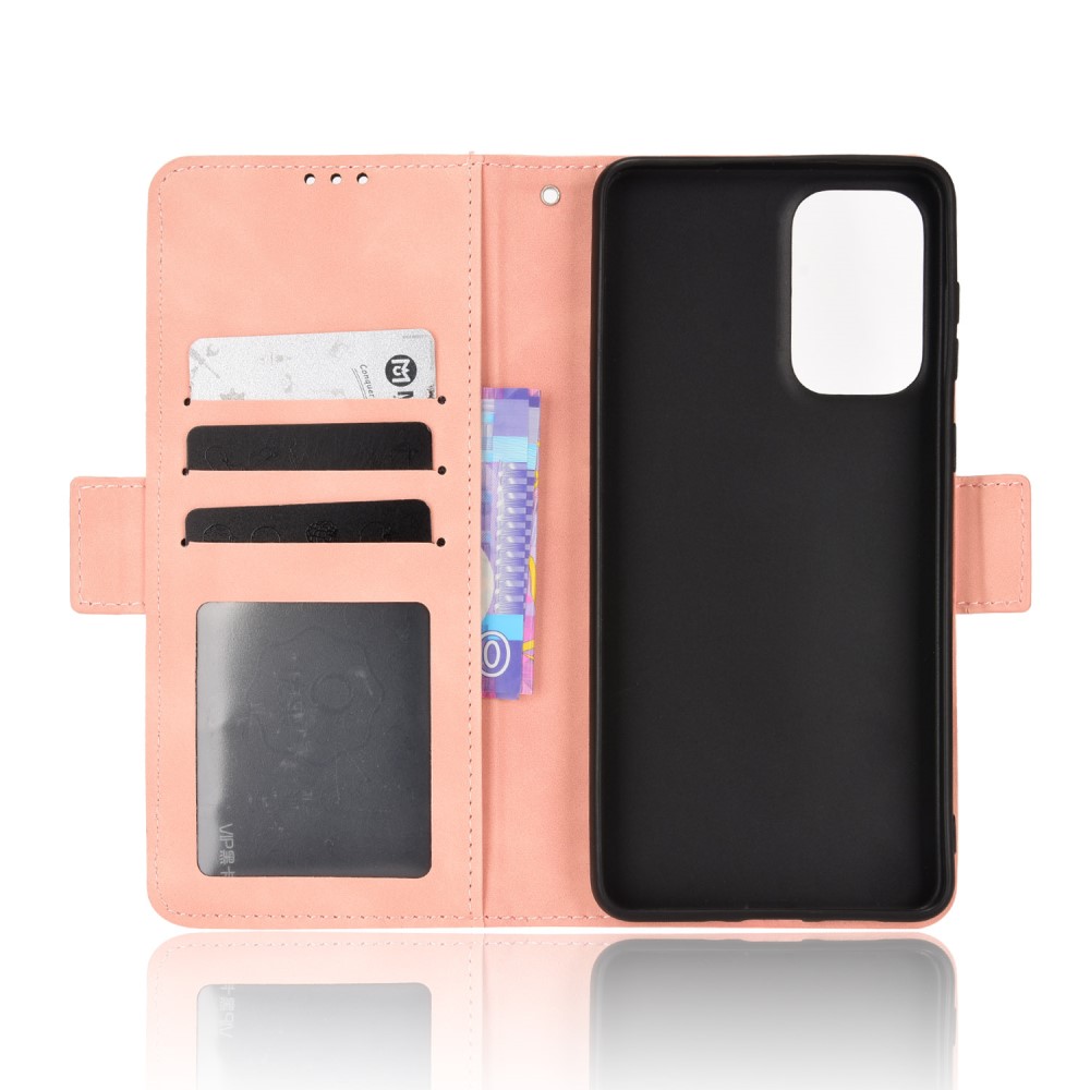  Samsung Galaxy A53 5G Fodral Avtagbart Kortfodral Ljus Rosa