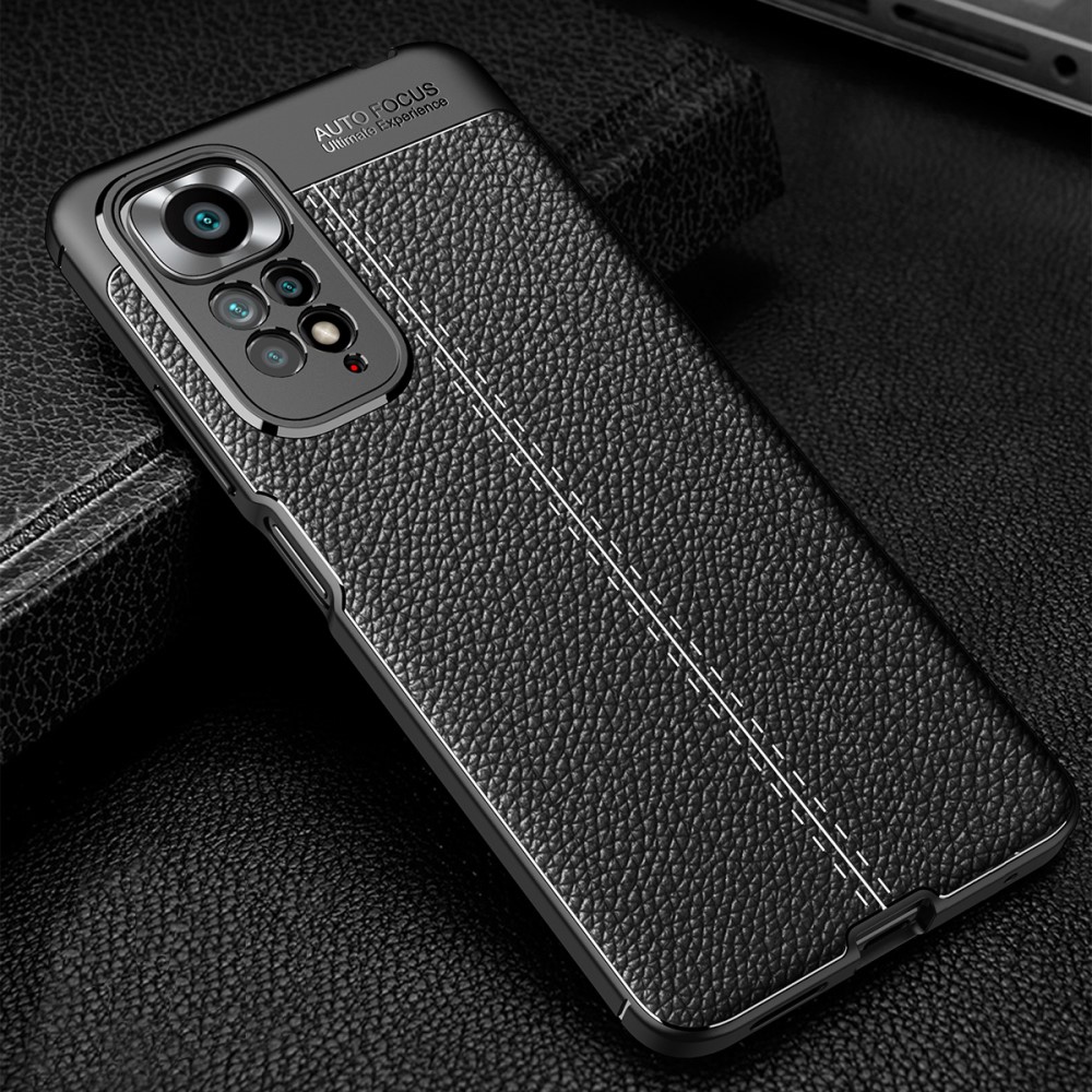  Xiaomi Redmi Note 11 4G Skal Litchi Textur Svart
