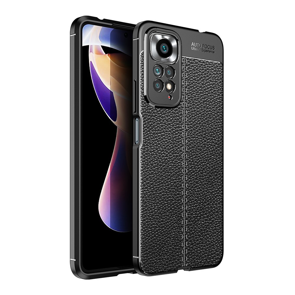  Xiaomi Redmi Note 11 Pro 5G Skal Litchi Textur Svart
