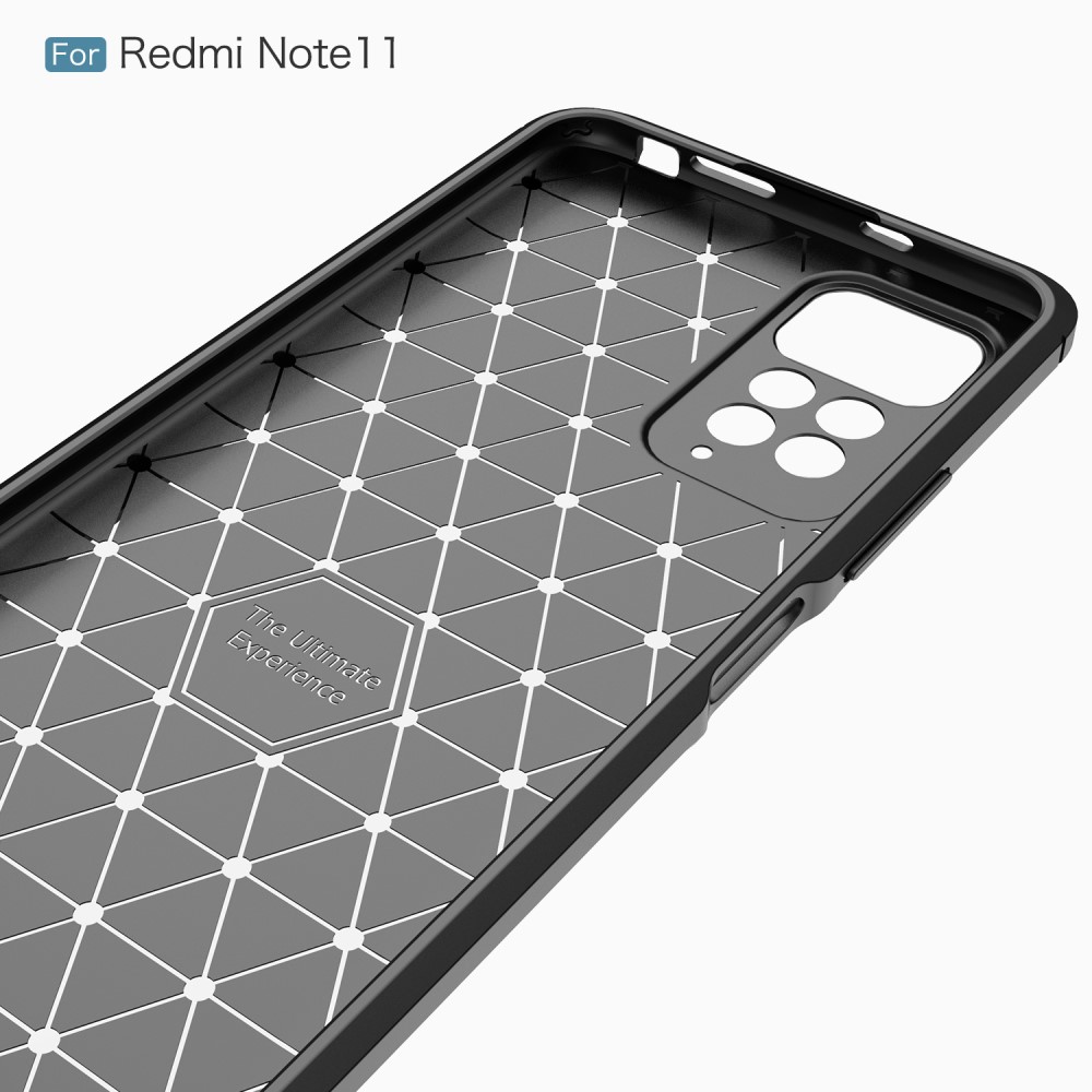  Xiaomi Redmi Note 11 4G Skal Borstad Stål Textur Blå