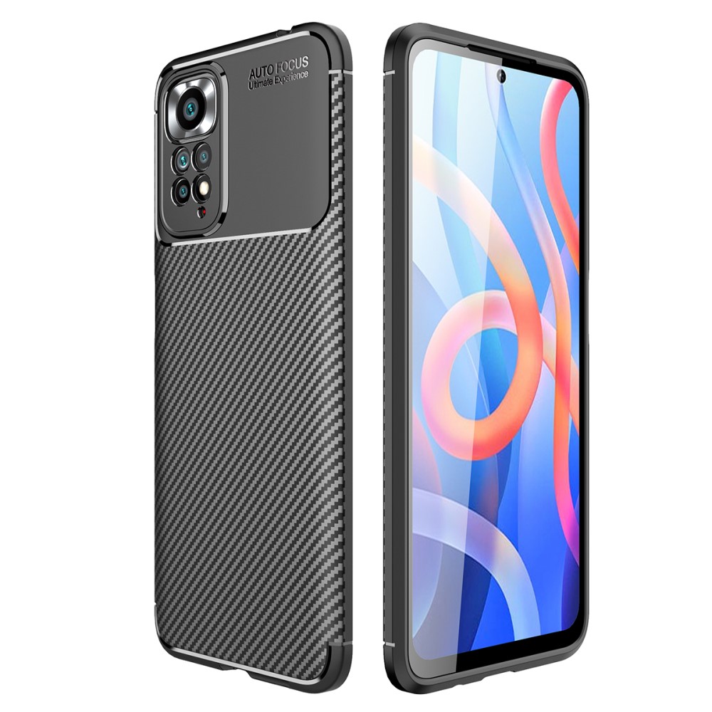  Xiaomi Redmi Note 11 4G Skal Kolfiber Textur Svart