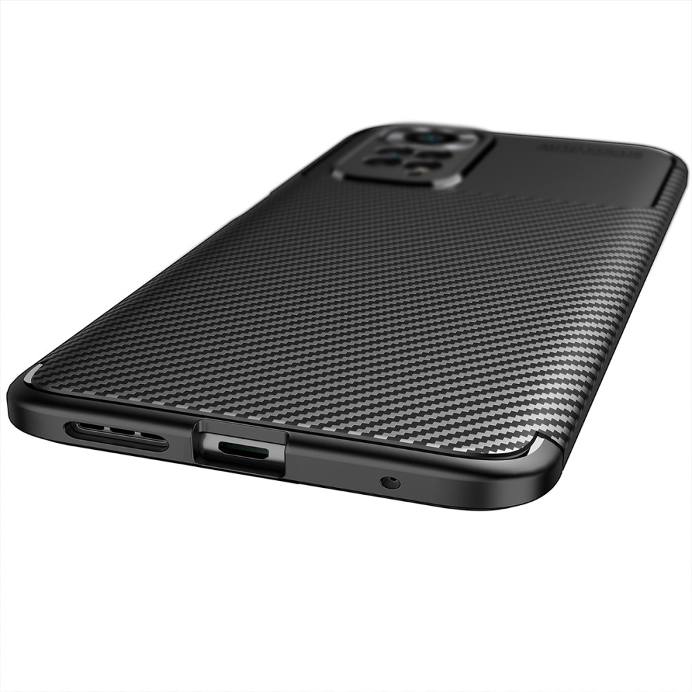  Xiaomi Redmi Note 11 4G Skal Kolfiber Textur Svart