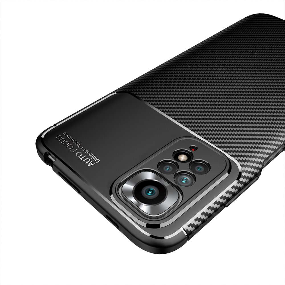  Xiaomi Redmi Note 11 4G Skal Kolfiber Textur Svart