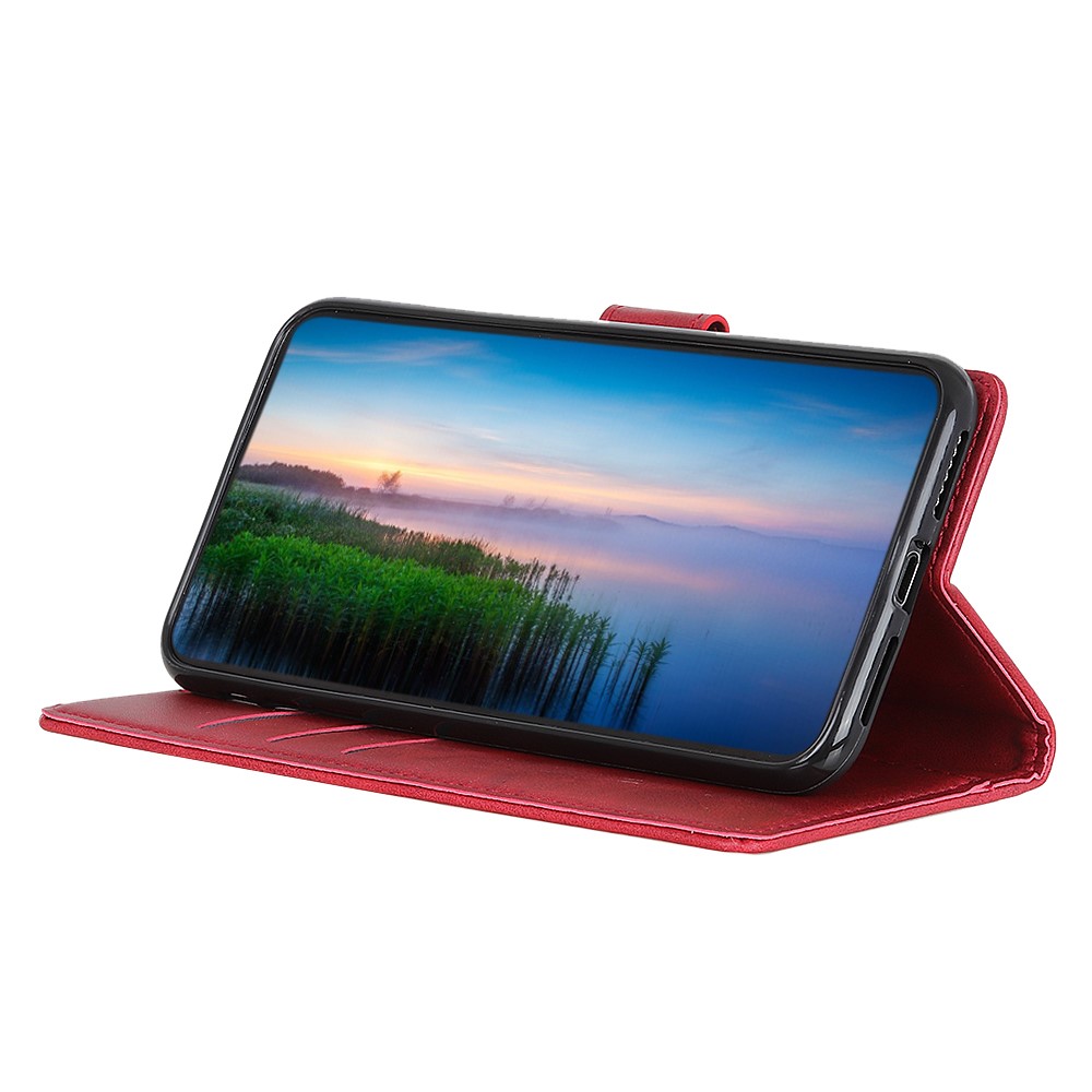  Xiaomi Redmi Note 11 4G Fodral Solid Läder Röd